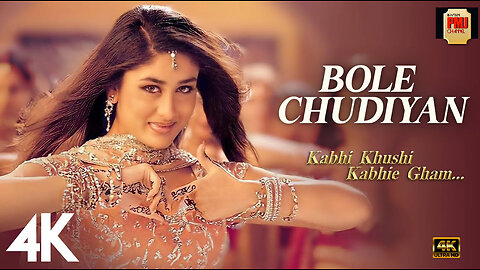 Bole Chudiyan | K3G | Amitabh, Shah Rukh, Kajol, Kareena, Hrithik | Udit Narayan | Karan Johar | 4K