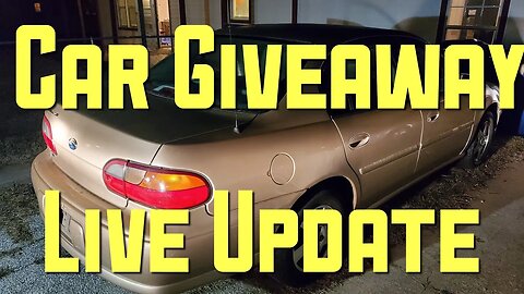 Car Giveaway Update and Announcement