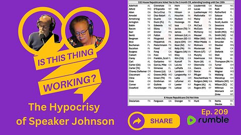 Ep. 209 The Hypocrisy of Speaker Johnson