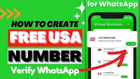 How to get FREE US Number for Whatsapp verification (new method)