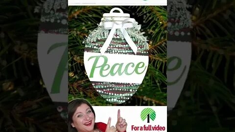 Dollar Tree Christmas Ornament Peace Sign DIY Tutorial 🎄