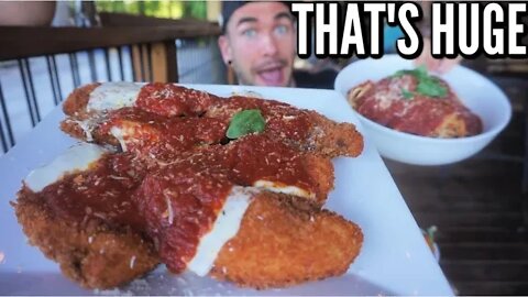 GIANT ITALIAN CHICKEN PARM CHALLENGE IN NEW YORK | AUTHENTIC ITALIAN FOOD | MAN VS FOOD