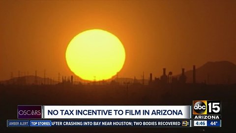 No tax incentive to film movies in Arizona