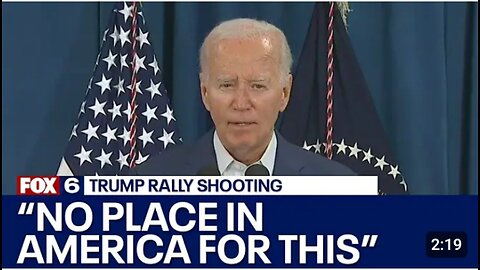 Biden comments on Trump Assignation Attempt