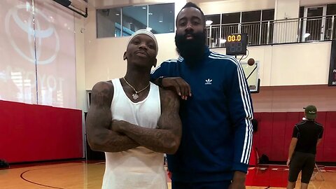 Bone Collector Teaches James Harden New Move with Professor, T Jass, and Marcelas Howard