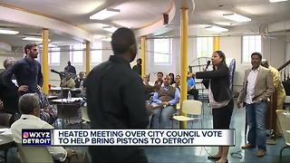 Meeting with Detroit councilwoman gets heated over Pistons' move downtown