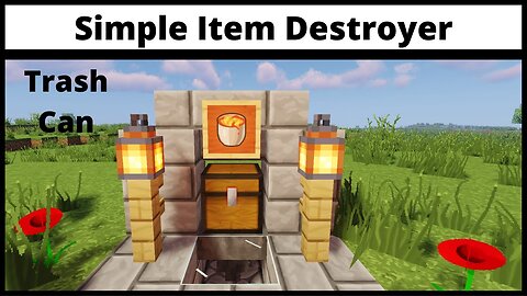 How to make Trash Can in Minecraft || Easy Item Destroyer || Garbage Bin