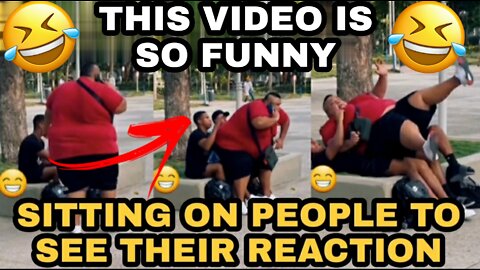 SITTING ON PEOPLE TO SEE THEIR REACTION*THIS VIDEO IS SO FUNNY*🤣🤣🤣