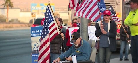 Pro-Trump protesters gather in Las Vegas