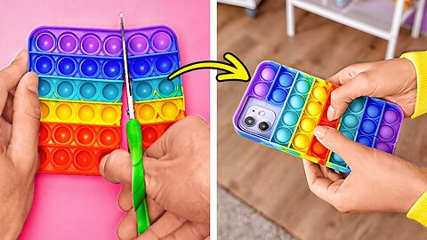 Create Vibrant Rainbow Phone Cases 🌈 | Fun & Easy DIY Craft Ideas!