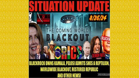 SITUATION UPDATE 8/25/24 - Global Blackout, Kamala F Blackrock, Pelosi/Repto, Vt Intel