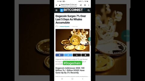 Dogecoin Surges 7% Over Last 5 Days #dogechain