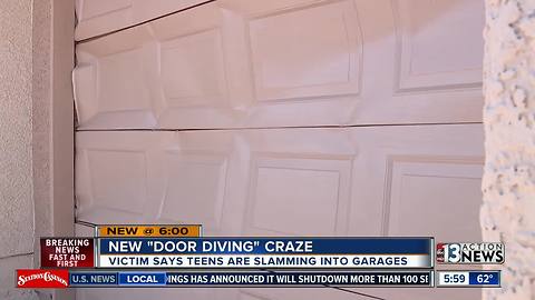 'Door Diving' trend leaves garage doors smashed in, homeowners with pricey repair