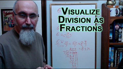 Visualizing Division as Fractions, Understanding Using Integers, Real World Examples [ASMR Math]