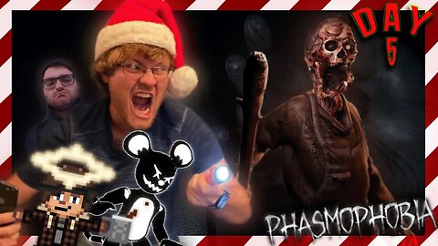 A Genius' Christmas: Year 9 - Day 5 || PHASMOPHOBIA XMAS PARTY (ft. Malrat, Defacto & SalotusChaos)