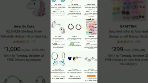 amazon products earrings This all thims have a link descriptions.....