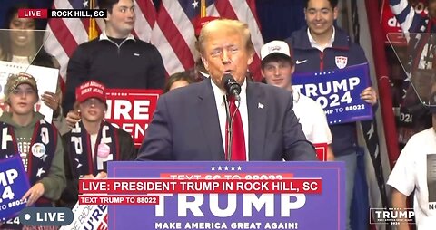 Trump greeting the crowd in Rock Hill, SC 2/23/24