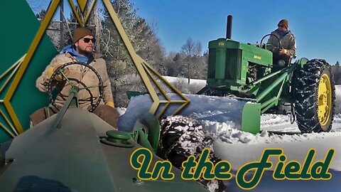 Plowing Snow with a John Deere 70