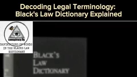 blacks law dog the LEGALISE NONCE SENSE we are corporate fiction ie Good Mourning