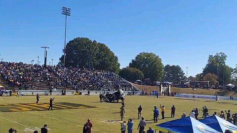 Silver Wings demo Skydive team jumps into 33rd annual Fountain City Classic football, Columbus, GA.