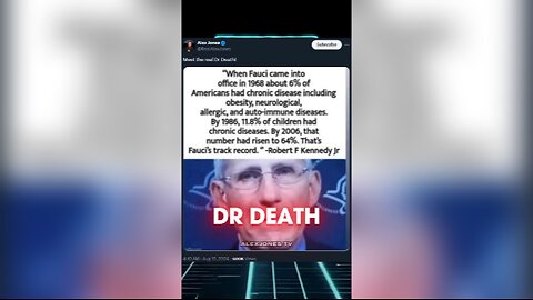 Fauci is The Real Dr Death - Alex Jones on X