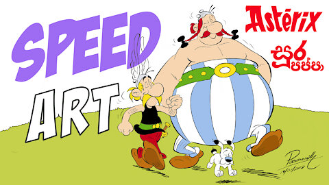 Asterix 90's Kids Cartoon Drawing Speed Art