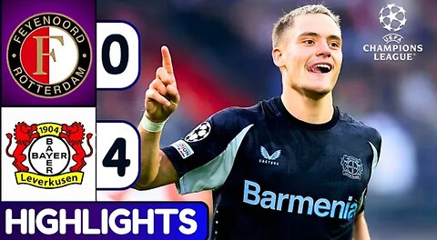 Champions league || Highlight Goal Leverkusen vs Feyenoord 4-0 || Football 2023-2024