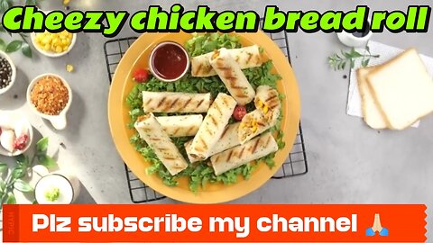 Cheezy chicken bread roll yummy