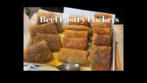 Beef pastry pockets - wanton wrappers