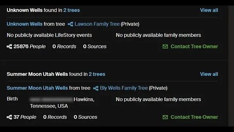 Summer Wells Birth Cert Search - 0 Files - 0 Sources - Lawson Family Tree Result?