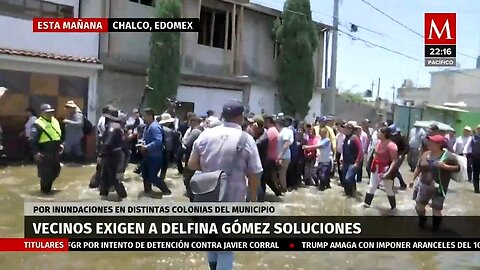 Chalco exige acción de Delfina Gómez por inundaciones prolongadas