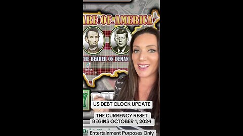 🚨US DEBT CLOCK - UPDATE ‼️The RESET Begins October 1, 2024 👉🏼 U.S. Treasury flips the