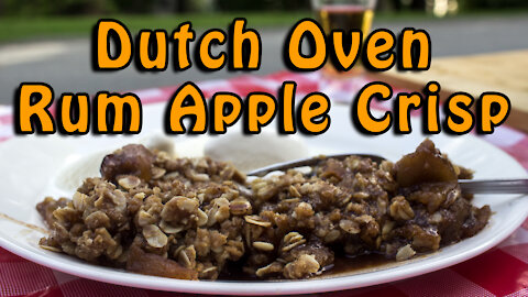 Dutch Oven Rum Apple Crisp