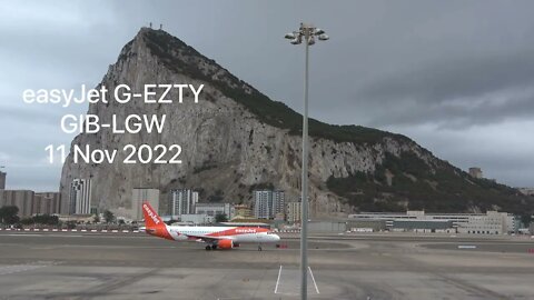 PLANE SPOTTING GIBRALTAR, Landing filmed from Spain, Departure in Gibraltar