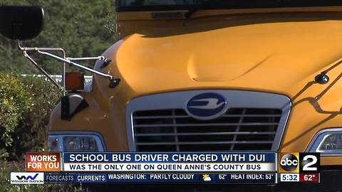 Maryland school bus driver charged with DUI