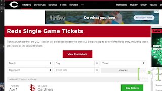 Cincinnati Reds ticket changes