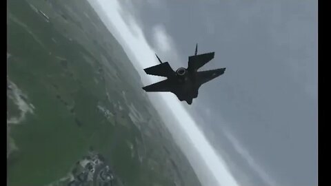 RAF Valley F-35B North Wales low level. Vertical landing.