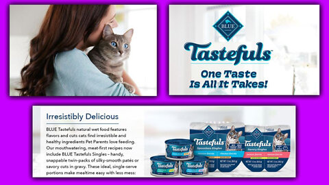 Blue Buffalo Tastefuls Savory Singles Adult Cuts in Gravy Wet Cat Food, Salmon Entrée,