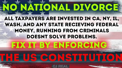 No National Divorce - We Are All Invested