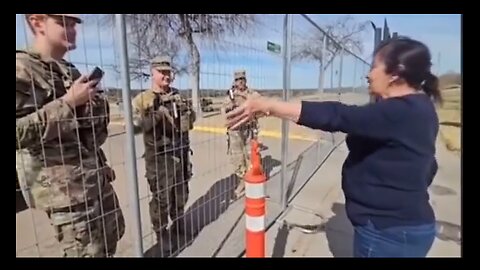 'Woman' harasses the National Guard for protecting the border