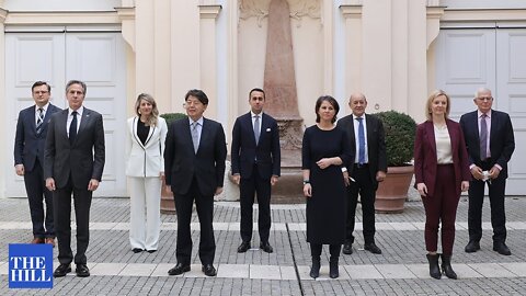 Secretary Blinken Takes A 'Family Photo' With G7 And Ukrainian Foreign Ministers