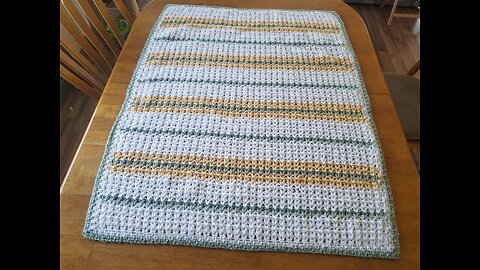 Modern Double Crochet V Stitch Blanket