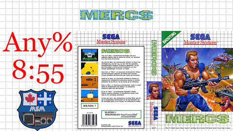 Mercs [SMS] Any% [8'55"] 9th place | SEGA Master System Marceau