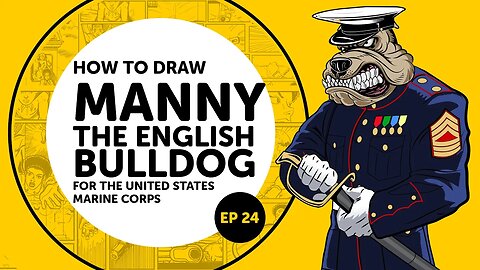 How to Draw Manny, The English Bulldog ep24