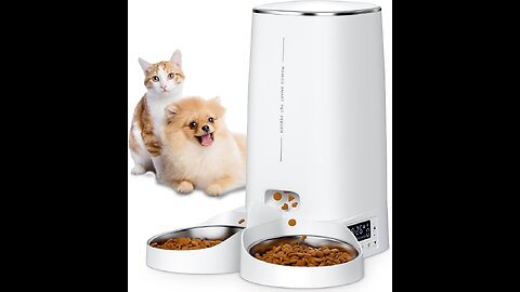 Automatic Cat Feeder Pet Smart Cat Food Kibble Dispenser Remote Control WiFi Button Auto Feeder