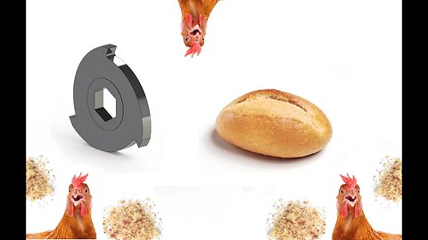 Shredding stale bread rolls with manual shredder