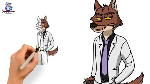 How To Draw Mr. Wolf The Bad Guys - Tutorial