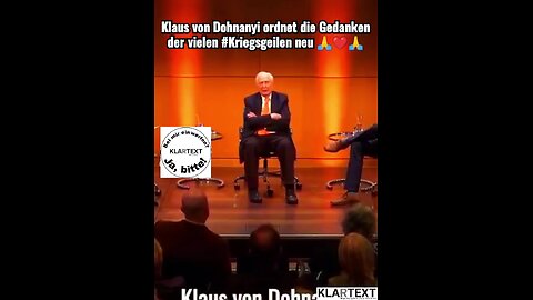 Klaus von Dohnany erinnert an die Deutsch-Russischen Beziehungen: BRAVO!