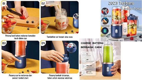 Blender Portable Mini Juice Blender 6 Pisau - Nikmati Minuman Segar Kapan Saja