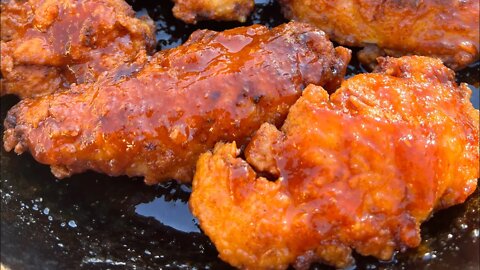 Double fried honey sriracha chicken tenders